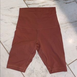Rosecolored LuLu biking style shorts,wunder under